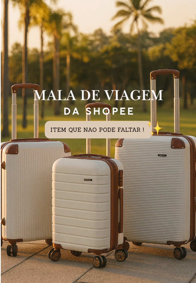 Mala de viagem de bordo com 10KG ,Material ABS, Rodinhas 360. 🛍️ QUER O LINK? Nos siga e depois comente 