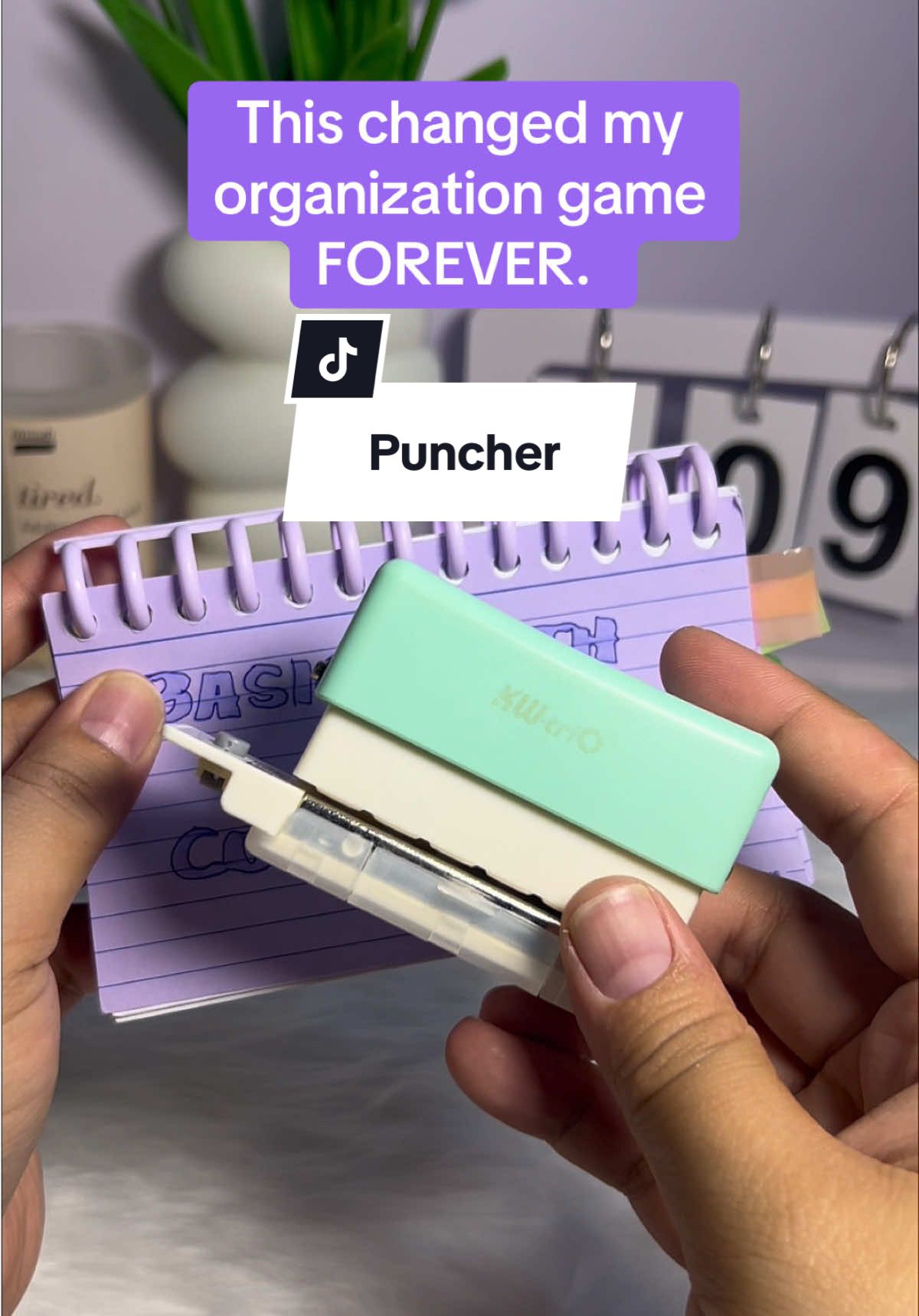 KW-TRIO 6-Hole Puncher | Organize Your Life! 📂 Tired of messy, loose papers? This handheld puncher is your secret to a clean, organized desk! Perfect for students, professionals, or anyone who hates clutter. ✨ KEY FEATURES: ✔️ Handheld & Lightweight (Plastic) ✔️ Punches 6 holes at once! ✔️ Compatible with A4, A5, B5 paper ✔️ Over 5,000 units sold! #schoolsupplies #officesupplies #paperpuncher #organize #tiktokfinds 
