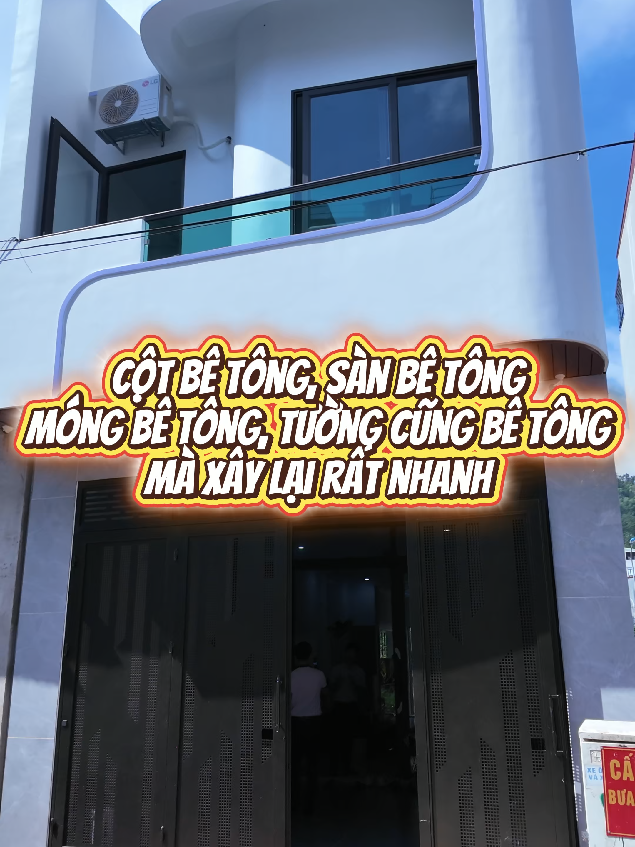 Xây nhà bê tông, tường bê tông, sàn bê tông, móng bê tông mà vẫn nhanh và chống nóng chống ẩm mốc cực tốt #betongkhichungap #betongnhe