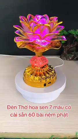 Đèn thờ hoa sen 7 màu