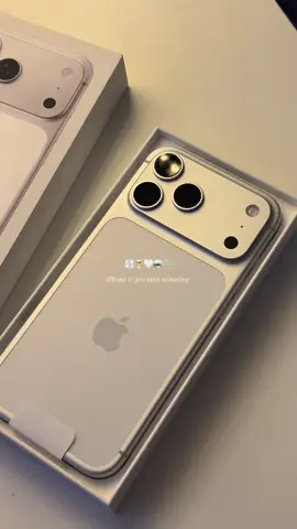 iPhone 17 pro max unboxing 💿🍸🤍🪩🫧 #iphone17 #apple #trending #fyp #viral 