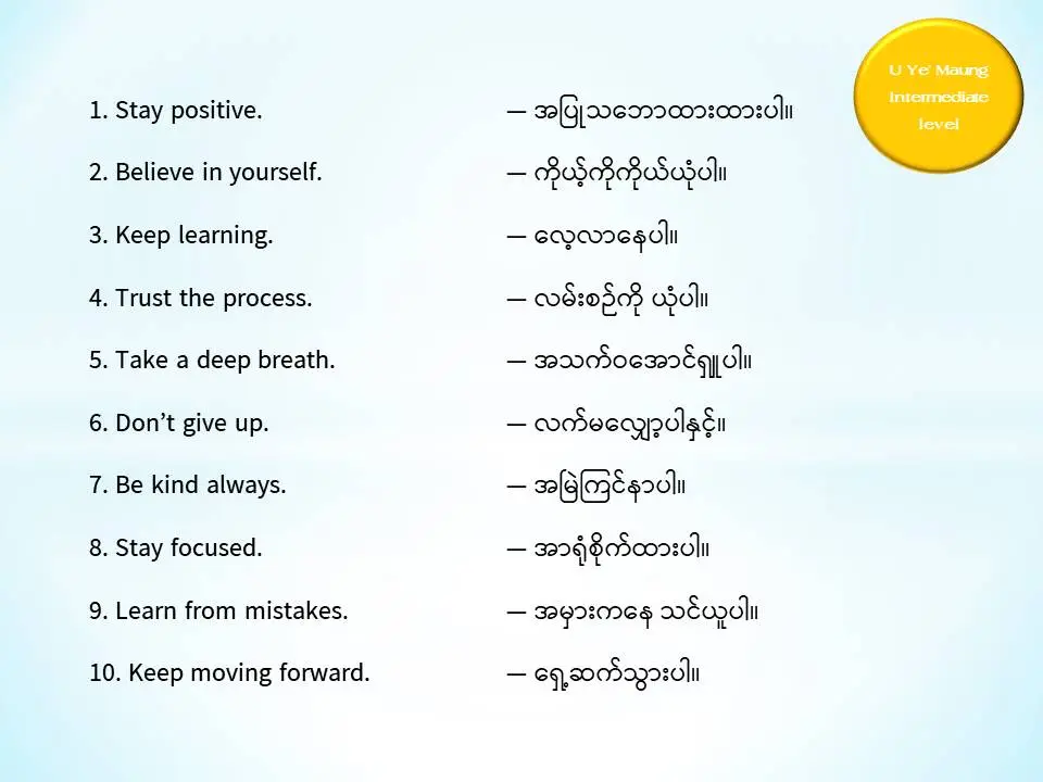 #English #Speaking #Intermediate Level