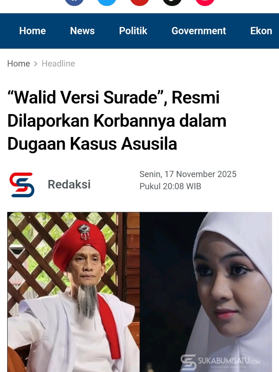 Kasus dugaan asusila di Surade kembali memicu perhatian publik. Setelah bertahun-tahun memendam trauma, perempuan berinisial GM akhirnya resmi melapor ke Polres Sukabumi, Senin (17/11/2025). GM datang dengan didampingi DPD KNPI Kabupaten Sukabumi dan Komunitas Rumah Literasi Merah Putih. Keberaniannya maju ke publik bukan tanpa alasan — ia mengaku menemukan indikasi bahwa pola perilaku terlapor muncul kembali setelah ia pulang kampung. GM bahkan menyebut beberapa perempuan lain mulai menghubunginya dan menceritakan pengalaman serupa. Inilah yang membuat kasus ini mendapat sorotan besar. Pendamping GM dari KNPI dan Rumah Literasi menyebut ada dugaan pola perilaku yang tidak tunggal. Bahkan, ada tanda-tanda keterlibatan pihak lain yang berperan sebagai perantara. Bukti-bukti berupa percakapan hingga foto juga telah diserahkan ke penyidik Polres Sukabumi. Di media sosial, warganet mulai memberikan perhatian luar biasa. Tak sedikit yang menyebut terlapor sebagai “Walid versi Surade”, menggambarkan dugaan pola perilaku yang dianggap sistematis dan berulang. KNPI menegaskan mereka akan membawa kasus ini ke LPSK untuk memastikan korban mendapatkan perlindungan maksimal. Sementara itu, pendamping mendorong polisi membuka fakta seluas-luasnya agar tidak ada lagi korban yang jatuh. Kini publik menunggu langkah tegas aparat penegak hukum. Apakah dugaan perilaku berulang ini benar adanya? Apakah ada pihak lain yang terlibat? Dan apakah kasus ini akan membuka fakta bahwa korban tak hanya satu? Yang jelas, keberanian GM melapor menjadi pintu bagi banyak suara yang sebelumnya takut bersuara. --- ✊ Tetap dukung korban. Tetap kawal kasusnya. Jangan biarkan siapapun merasa sendiri. #Sukabumi #Surade #KasusAsusila #ViralSurade #WalidVersiSurade 