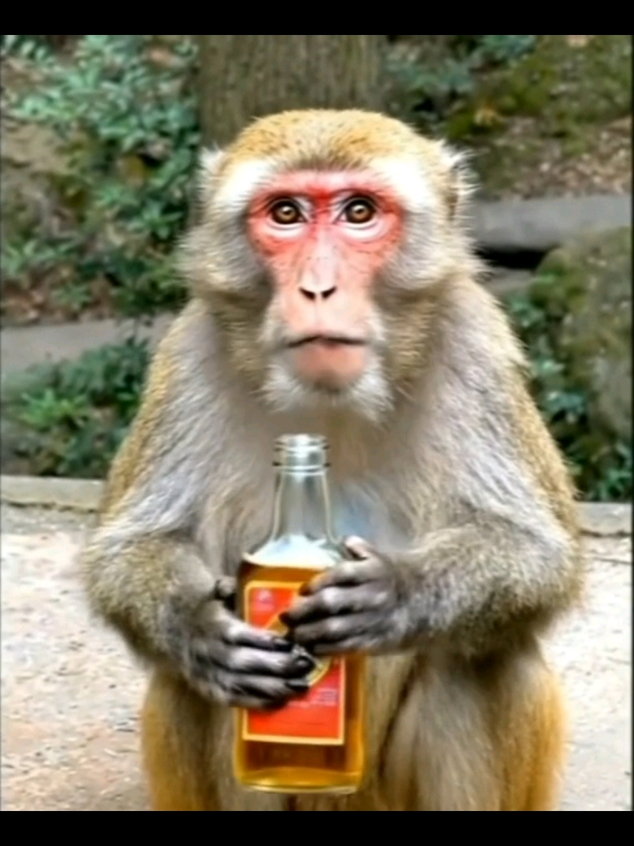 Monyet minum sirup apel 🐵 #monyetlucu #monyet #monyetmabuk #monyetviral #funnymonkey 