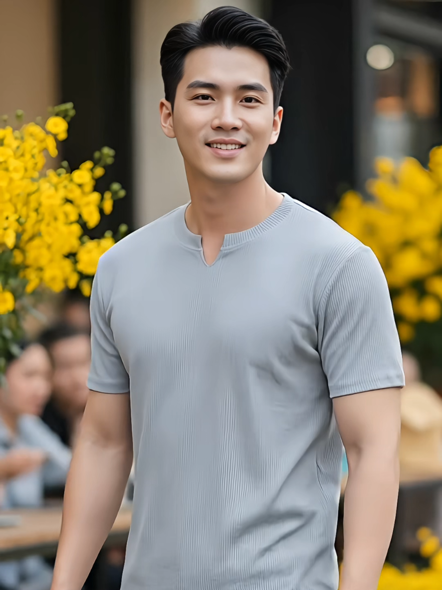 Áo thun tăm nam ngắn tay vải thun gân mềm mịn cao cấp LADOS.#thoitrang #thoitrangnam #aothun #lados #xuhuong 