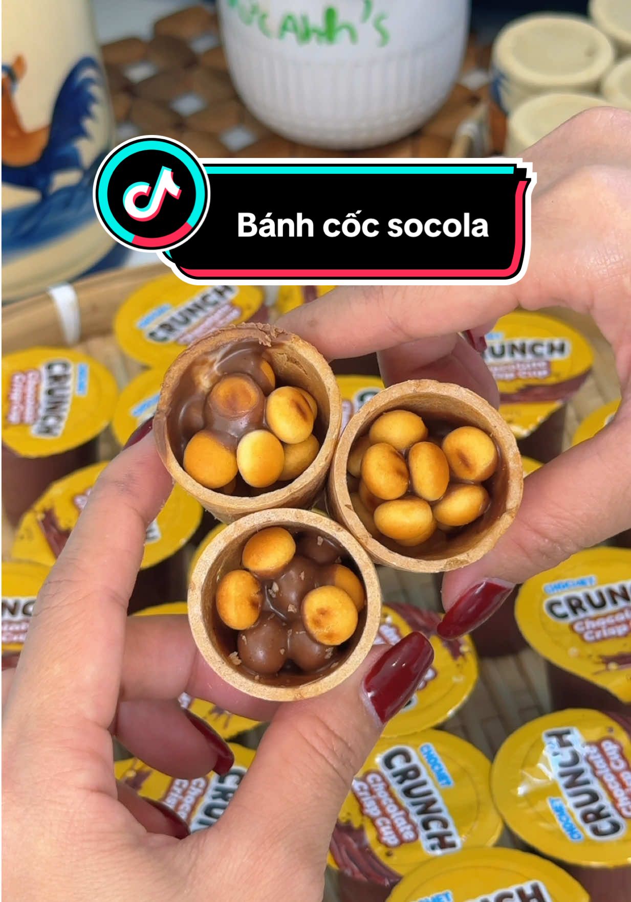 Ra vị mới là tui phải ăn liền socola cốc nhà chocmet ngon nha mấy nhỏ nhà tui mê lắm á #nấuăncùngn👩🏻‍🍳 #mukbang #food #banhquysocola #banhcocsocolagion 