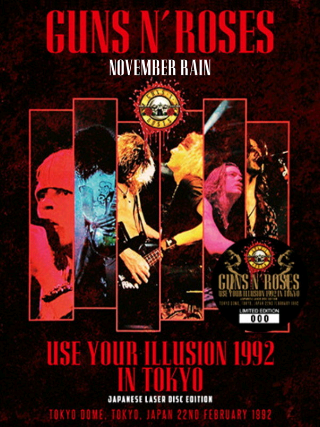 NOVEMBER RAIN  GNR Live in Tokyo 1992  #gnr #gunsnroses #axlrose #slash #novemberrain 