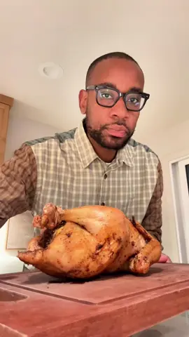 Turns out, bougie uncle can make a perfect roast chicken … thank you Wishbone Kitchen! It’s all about the dry brine yall. Get @wishbonekitchen’s book! #roastchicken #friendsgiving 