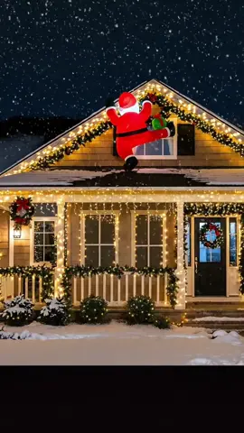 Syncfun 6ft Tall Christmas Inflatable ClimbingSanta #LaPuraCrema #christmas #christmasgiftideas #homedecor 