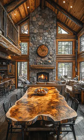 Cozy fireplace glowing inside a quiet forest cabin — warm, calm, and peaceful 🔥  #DreamPlace #CozyCabin #FireplaceAmbience #RelaxingMoments 