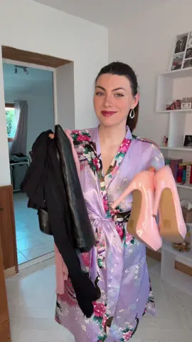 Outfit rose pastel 🩷 #misssoleil #fandecollant #collant #talons #outfit 