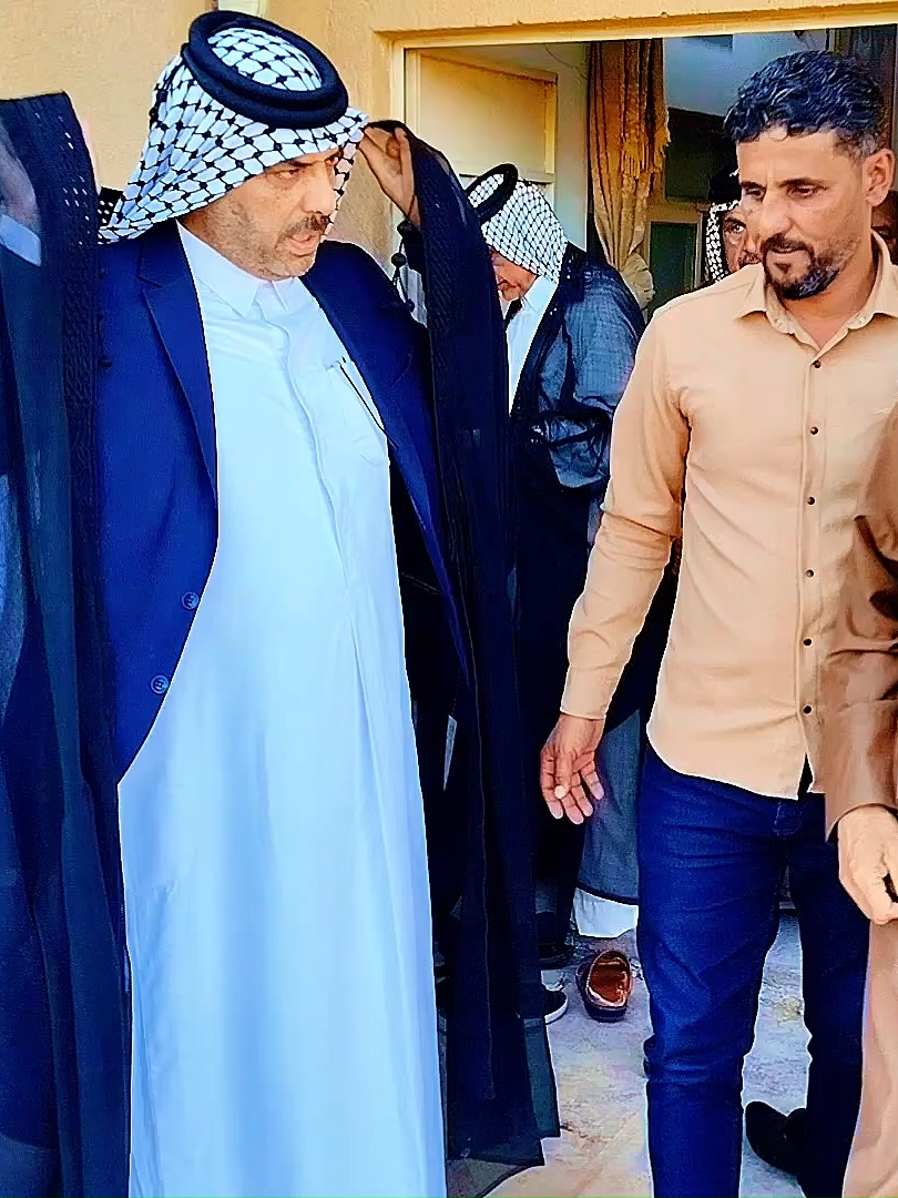 مع الشيخ ظافر شيخ قبيلة بني ركاب للاطمئنان على صحة الشيخ ثامر فليح حسن عذافه  شيخ عشيرة  البوعلي