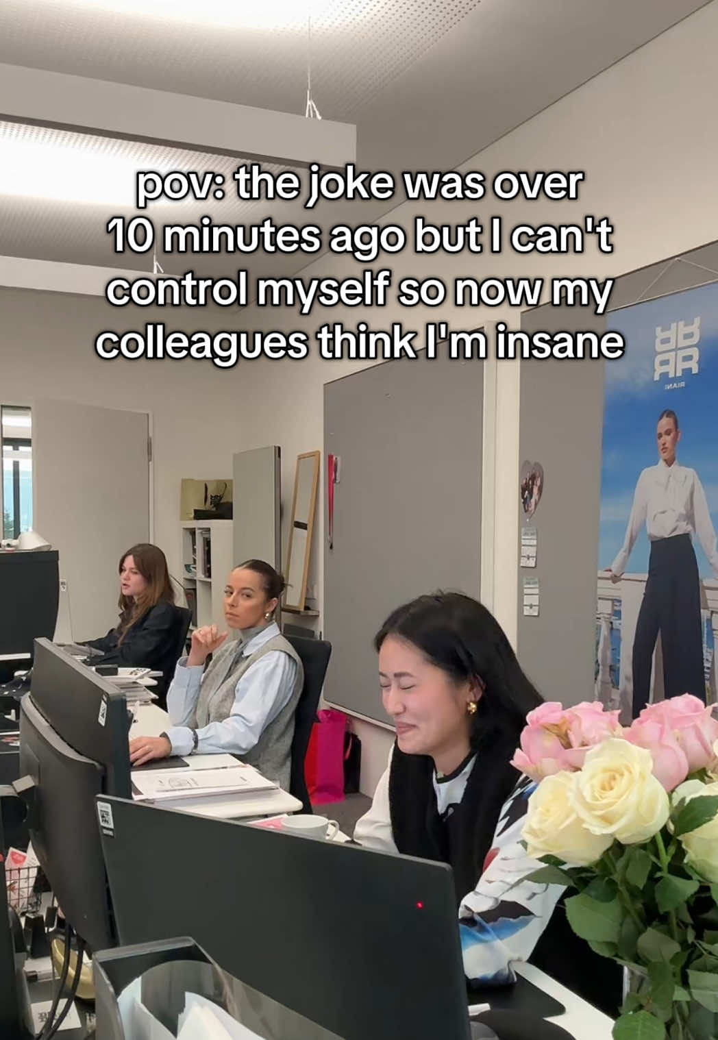 why is it always the quiet moments when the brain decides to act up? 😂😂😂 #marketinggirlies #officelife #workbesties #worklife #workmeme @paulakindermn @hachihc @mira ✞ 