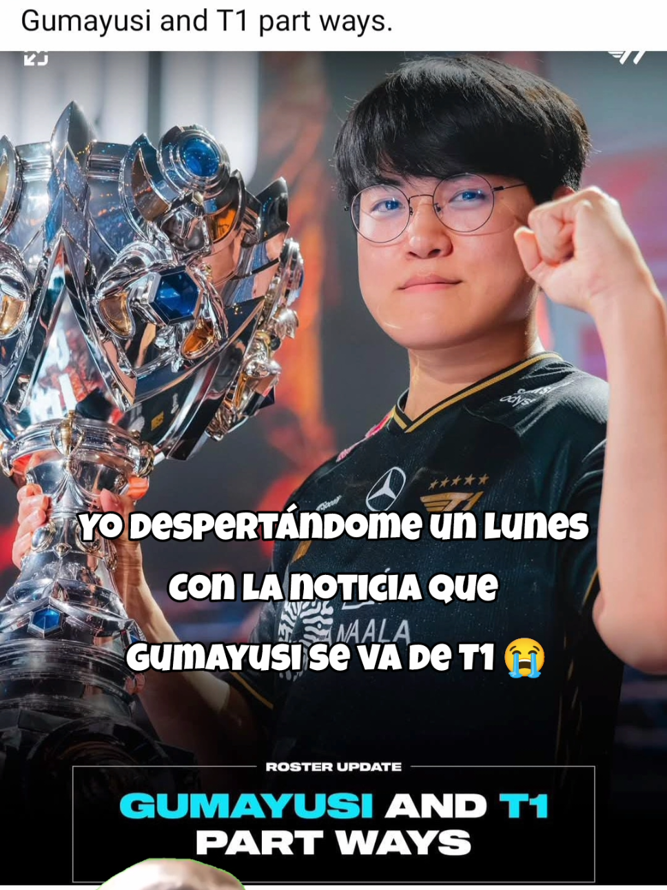Empezamos fuerte la Semana 🥲😭  #t1 #gumayusi  #leagueoflegends #t1gumayusi #fyp 
