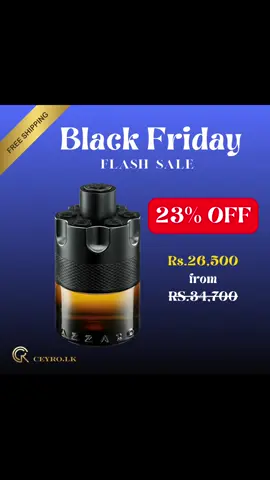 Black Friday Flash Sale is ON! 🖤🔥 Big discounts on authentic perfumes + FREE island-wide delivery in Sri Lanka! Limited stock… grab yours before it’s gone! 💨” #BlackFridaySL #CeyroLK #PerfumeSale #FreeDeliverySL #srilankashopping 