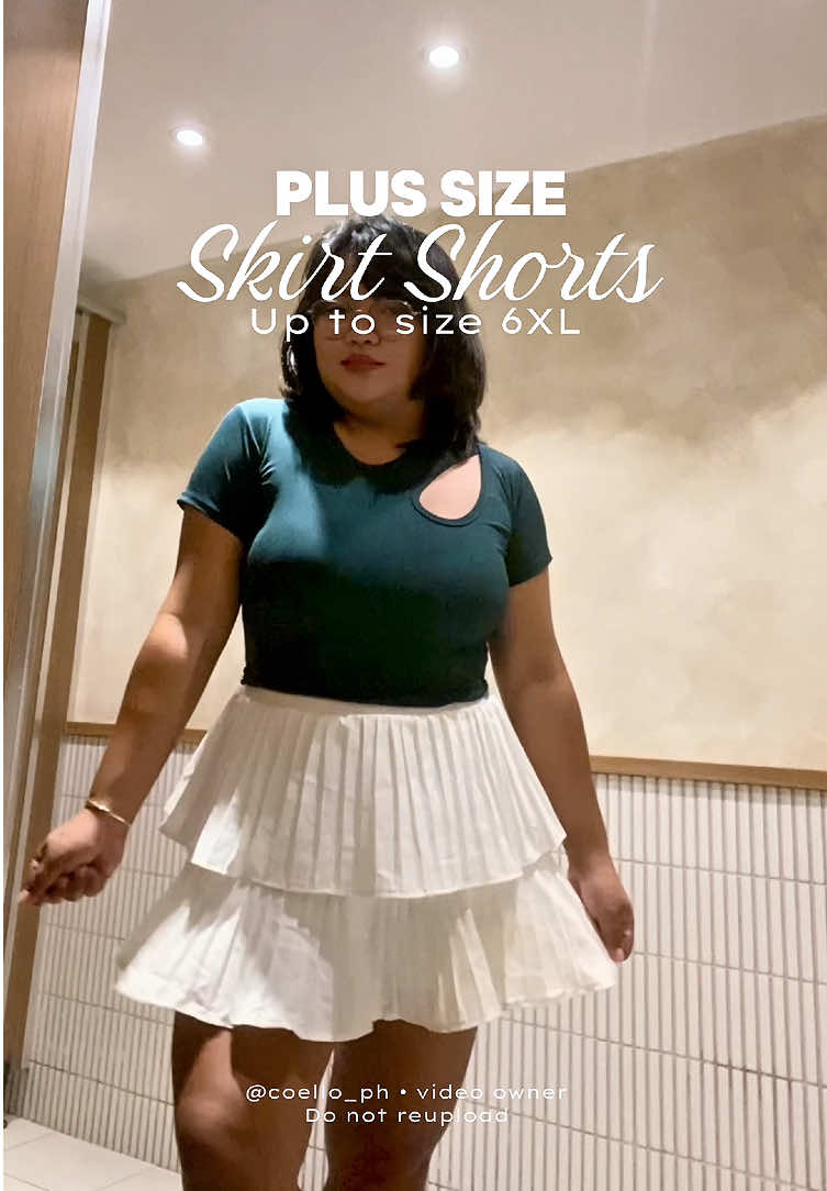 This plus size skirt shorts skorts is now my fave panggala outfit #skorts #skirt #shorts #outfit #fyp 