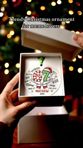Custom meme ornament for the funniest holiday ever #christmasdecor #giftidea #christmasvibes #fyp #67 