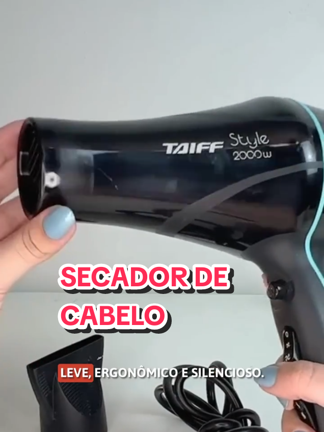 Secador Taiff Style Preto 2000W 127V. Compre na Shopee agora! #secadordecabelo 