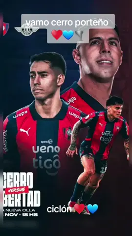 Cerro Porteño vs Libertad  Domingo 23/11 18:00hs La Nueva Olla #cerro #SentimientoAzulgrana #cerroporteño #ciclon #paraguayosporelmundo🇵🇾🇵🇾🇵🇾❤️❤️❤️❤️🇪🇦 