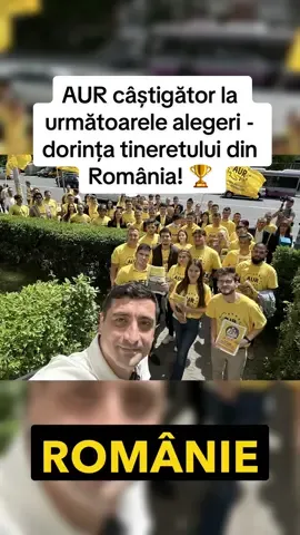 𝐀𝐔𝐑 𝐜𝐚̂𝐬̦𝐭𝐢𝐠𝐚̆𝐭𝐨𝐫 𝐥𝐚 𝐮𝐫𝐦𝐚̆𝐭𝐨𝐚𝐫𝐞𝐥𝐞 𝐚𝐥𝐞𝐠𝐞𝐫𝐢, 𝐝𝐨𝐫𝐢𝐧𝐭̦𝐚 𝐭𝐢𝐧𝐞𝐫𝐞𝐭𝐮𝐥𝐮𝐢 𝐝𝐢𝐧 𝐑𝐨𝐦𝐚̂𝐧𝐢𝐚! 🏆 Asta nu o spun doar eu, ci o confirmă și 𝐜𝐞𝐥𝐞 𝐦𝐚𝐢 𝐫𝐞𝐜𝐞𝐧𝐭𝐞 𝐜𝐞𝐫𝐜𝐞𝐭𝐚̆𝐫𝐢 𝐬𝐨𝐜𝐢𝐨𝐥𝐨𝐠𝐢𝐜𝐞: dacă mâine ar avea loc alegeri, 𝟑𝟒% 𝐝𝐢𝐧𝐭𝐫𝐞 𝐭𝐢𝐧𝐞𝐫𝐢𝐢 𝐢̂𝐧𝐭𝐫𝐞 𝟏𝟖 𝐬̦𝐢 𝟐𝟗 𝐝𝐞 𝐚𝐧𝐢 ar vota AUR 📊, iar 𝟓𝟎% 𝐝𝐢𝐧𝐭𝐫𝐞 𝐜𝐞𝐢 𝐜𝐮 𝐯𝐚̂𝐫𝐬𝐭𝐞 𝐢̂𝐧𝐭𝐫𝐞 𝟑𝟎 𝐬̦𝐢 𝟒𝟒 𝐝𝐞 𝐚𝐧𝐢 ar face aceeași alegere. Aceste cifre arată limpede o realitate pe care partidele vechi refuză să o accepte: 𝐭𝐢𝐧𝐞𝐫𝐢𝐢 𝐝𝐢𝐧 𝐑𝐨𝐦𝐚̂𝐧𝐢𝐚 𝐯𝐨𝐫 𝐬𝐜𝐡𝐢𝐦𝐛𝐚𝐫𝐞 🔄, vor 𝐚𝐥𝐭𝐚̆ 𝐜𝐥𝐚𝐬𝐚̆ 𝐩𝐨𝐥𝐢𝐭𝐢𝐜𝐚̆ 🏛️, vor 𝐨𝐚𝐦𝐞𝐧𝐢 𝐜𝐚𝐫𝐞 𝐢̂𝐢 𝐫𝐞𝐩𝐫𝐞𝐳𝐢𝐧𝐭𝐚̆ 𝐜𝐮 𝐚𝐝𝐞𝐯𝐚̆𝐫𝐚𝐭. Vor 𝐫𝐞𝐬𝐩𝐨𝐧𝐬𝐚𝐛𝐢𝐥𝐢𝐭𝐚𝐭𝐞 🤝, 𝐜𝐮𝐫𝐚𝐣 🦁 și 𝐩𝐚𝐭𝐫𝐢𝐨𝐭𝐢𝐬𝐦 🇷🇴 - valori pe care 𝐀𝐔𝐑 𝐬̦𝐢 𝐥𝐞-𝐚 𝐚𝐬𝐮𝐦𝐚𝐭 𝐟𝐚̆𝐫𝐚̆ 𝐞𝐳𝐢𝐭𝐚𝐫𝐞. 𝐆𝐞𝐧𝐞𝐫𝐚𝐭̦𝐢𝐚 𝐭𝐚̂𝐧𝐚̆𝐫𝐚̆ 𝐧𝐮 𝐦𝐚𝐢 𝐜𝐫𝐞𝐝𝐞 𝐢̂𝐧 𝐩𝐫𝐨𝐦𝐢𝐬𝐢𝐮𝐧𝐢 𝐠𝐨𝐚𝐥𝐞 ❌ și în politicieni care și-au bătut joc de viitorul lor 💢⏳. 𝐓𝐢𝐧𝐞𝐫𝐢𝐢 𝐯𝐨𝐫 𝐨 𝐑𝐨𝐦𝐚̂𝐧𝐢𝐞 𝐜𝐚𝐫𝐞 𝐬𝐚̆ 𝐥𝐞 𝐚𝐩𝐚𝐫𝐭̦𝐢𝐧𝐚̆, iar 𝐀𝐔𝐑 𝐞𝐬𝐭𝐞 𝐯𝐨𝐜𝐞𝐚 𝐥𝐨𝐫! 🗣️