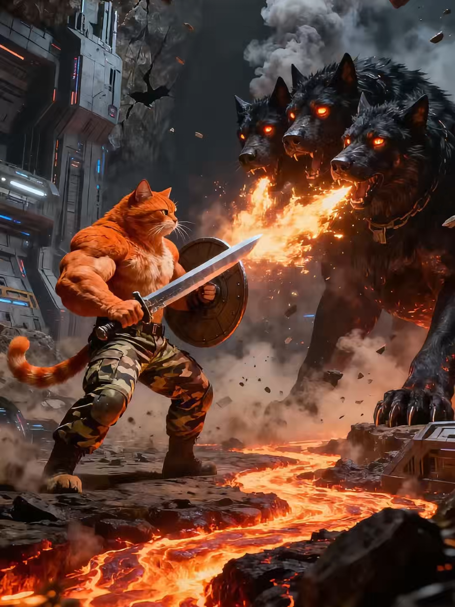 القط مياو 🐱 يدخل المعركة النهائية ضد زعيم الظلام الشرير!🔥 وكشف الحقيقة اللي ستصدمك! #orangecat #aicat #cat #catstory #viral 