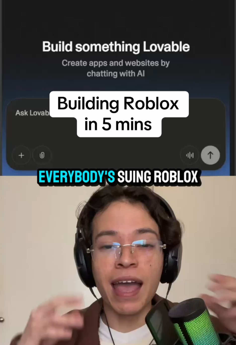 Roblox has been under a lot a HEAT lately… so I came up with a better version of Roblox that I built with AI #techtok #lovablepartner 