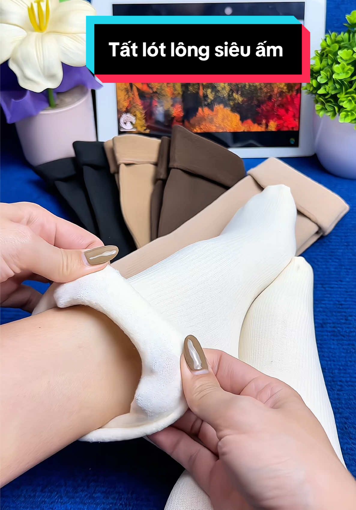 Tất vừa ấm vừa mềm, chân ái cho những ngày đông rét ❤️#tatnulotlong #tatlotlong #tatnu #tatcongan #viral 