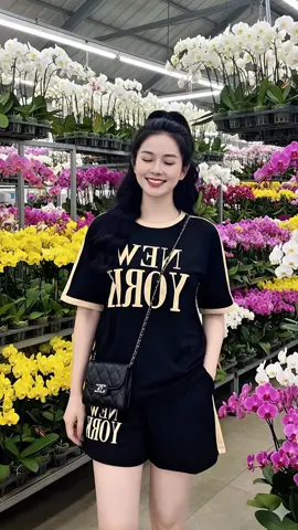 SET BỘ ĐÙI ÁO CỔ TRÒN CHẤT THUN cotton#happyvathoitrang #outfitxinh #dobomacnha #doboxinh #xuhuong  @Happy và thời trang ! 