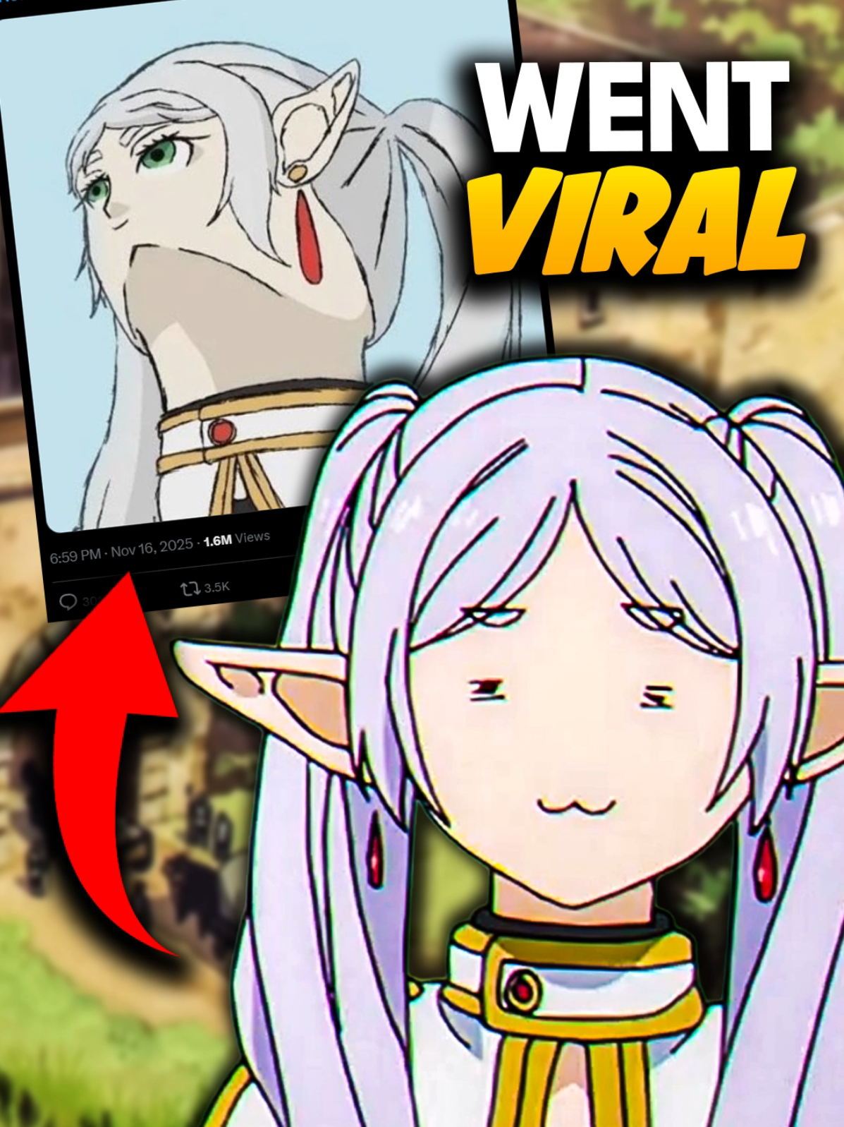 Frieren fanart goes viral #frieren #frierenbeyondjourneysend #sousounofrieren 