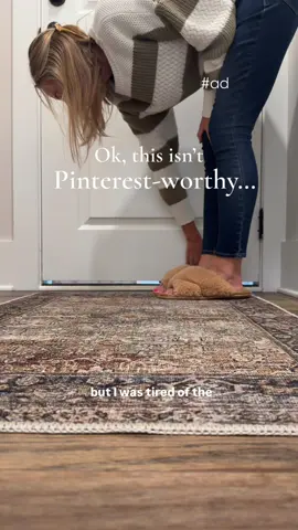 #ad I partnered with @Duck Brand to show you an easy way to keep your home cozy, all season long! 🔗in my bio! This isn’t Pinterest-worthy… but I knew I had to do something about this open door seal in our mudroom! I picked up the Duck® Brand White Aluminum Door Bottom Seal at @Walmart the other day and within 10 mins, I solved our draft and bug entry problem immediately. Not only will it help save us on energy costs, I no longer have to worry about any dust, dirt, or bugs coming through here!  Sometimes cozy starts with the little upgrades and Duck Brand is making it easy with all of their winterization kits! The White Aluminum Door Bottom Seal was super affordable, easy to install, and makes such a big difference!  #DuckBrand #WinterWeatherization #Weatherization #Cozyhome  