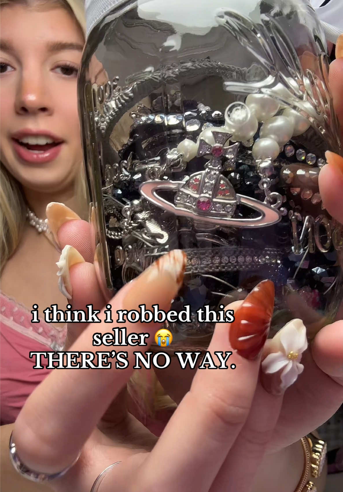 AMAZING MYSTERY JEWELRY JAR. 😍 #jewelrytiktok #trending #mysteryjewelryjar #aesthetic #viviennewestwood 