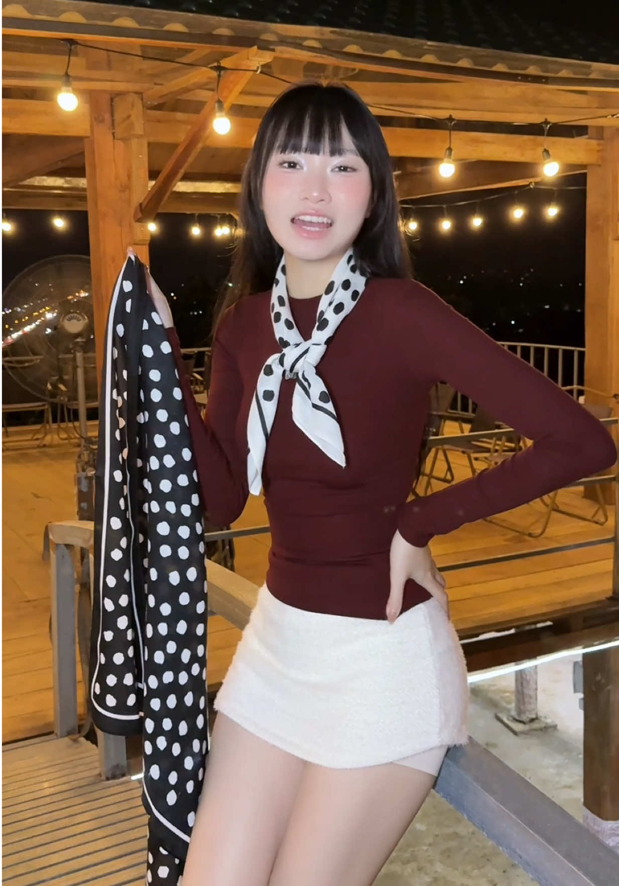 Khăn chấm bi vò không nhăn #khăn #khanchoang #phukienthoitrang #tyahnguyen 