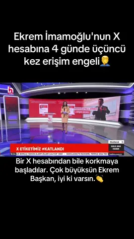 CHP'nin cumhurbaşkanı adayı ve tutuklu İBB Başkanı Ekrem İmamoğlu'nun Cumhurbaşkanlığı Aday Ofisi isimli X hesabına 4 günde üçüncü kez erişim engeli getirildi. #sosyalmedya #cumhurbaşkanı #ekremimamoglu #engel #korku @Ekrem İmamoğlu 