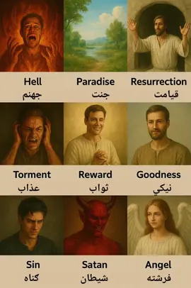 Islamic vocabulary || resurrection, paradise, hell, goodness, reward.. #vocabulary #لغات #انگلیسی_روزانه #englishwithnoorani #ahmadalinoorani 
