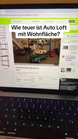 Mit Auto zusammen wohnen? Jeder Autoliebhaber bekommt bei so einem Angebot doch direkt Puls. Wie geil wäre so ein Auto Loft bitte? #autos #loft #immobilien 