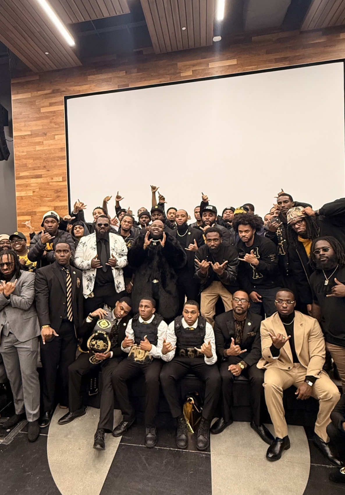 Probate season! When the Black & Old Gold calls, you answer with purpose #alphaphialpha #probateszn #azzaro #06ttgb 🤙🏿🥶❄️ #aphia 