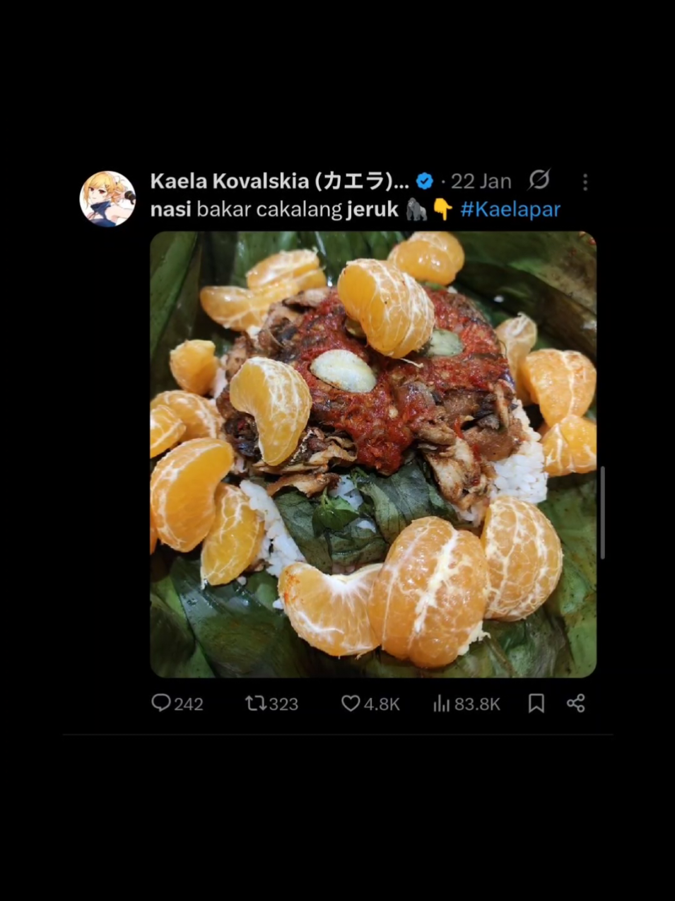 So basically how she started eating oranges and other fruits with rice is because back when she was sick and stayed at the hospital she lost her sense of taste (like every normal person does) so every food she eats is tasteless. But then, she tried to combine oranges with rice and she said It feels great..? So she tried a bunch of fruit and rice combinations and In short she got addicted to it. Correct me if I'm wrong tho. #hololive #hololivememes #kaelakovalskia #hololiveid #hololiveindonesia #holoid #vtuber 