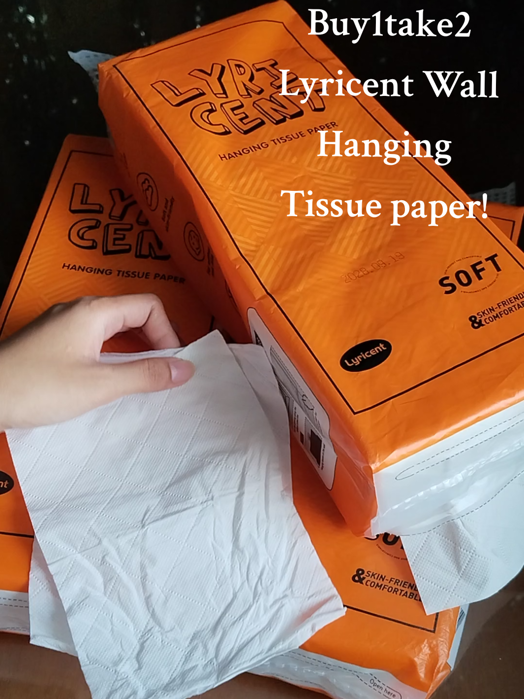 Skin Friendly Lyricent hanging tissue! Buy1take2- Soft and super absorbent tissue! Nakapa sulit and useful🤩 #wallhangingtissue #lyricent #hangingtissue #absorbenttissue 