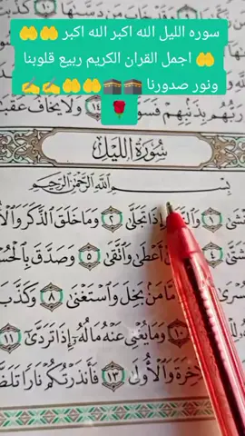 Récitation de la sourate Al-layl du Coran 📖🎧🕋🌹#quran #fyp #viral #foryoupage #unfrezzmyaccount @creator search insights 