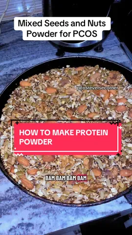 Mixed seeds and nuts offer significant benefits for managing Polycystic Ovary Syndrome (PCOS) symptoms due to their rich nutritional profile of healthy fats, fiber, protein, antioxidants, and key minerals.  They help address core issues of PCOS, including hormone imbalance, insulin resistance, and inflammation.  All seeds and nuts are available in our store. Send us a message to place your order. #pcostiktok #pcos #pcosreversecorner #500kviews #proteinpowder 