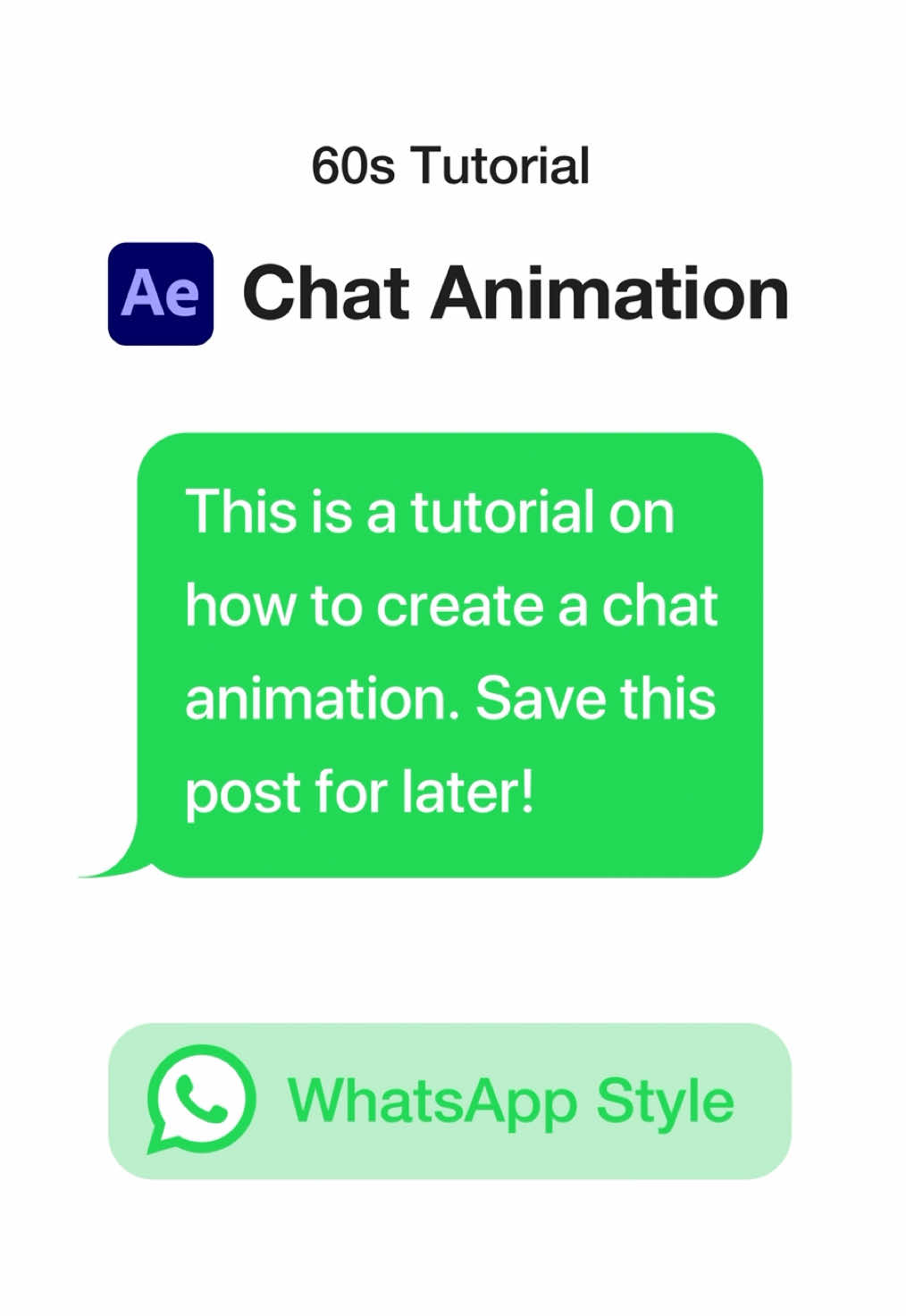 Simple chat box animation in 60s.  #aftereffects #motiondesign #tutorial 