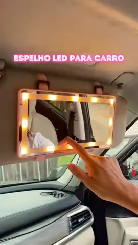 Espelho led para carro. Para você que gosta de fazer sua make dentro do carro. #achadinhosdashopee  #achadinhos #espelhocomled #espelhocarro #afiliada 