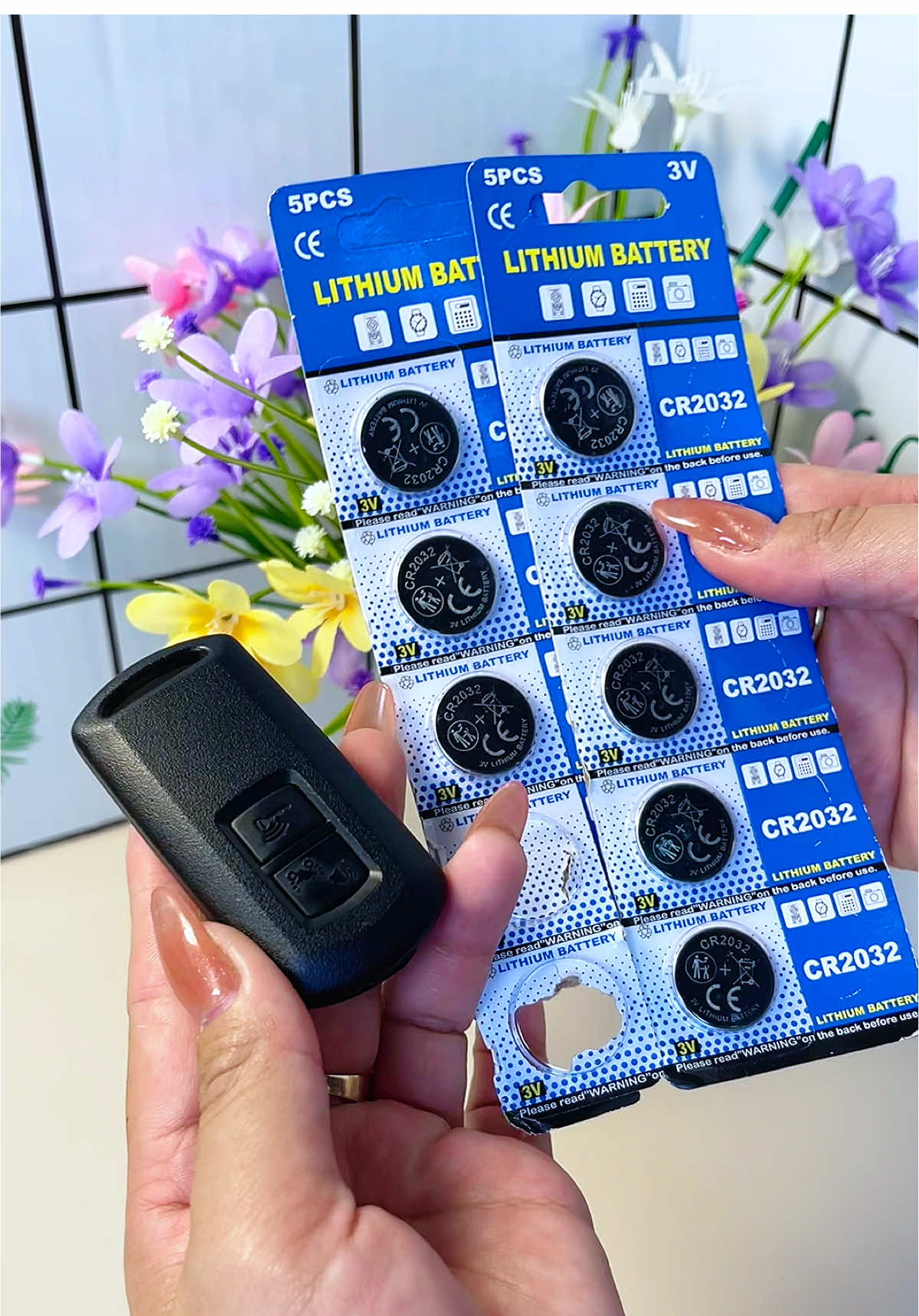 Pin cr2032 thay remote xe máy xe ô tô #cr2032 #pincr2032 #pinthayremote #ngoclanhmecutin #xuhuong 