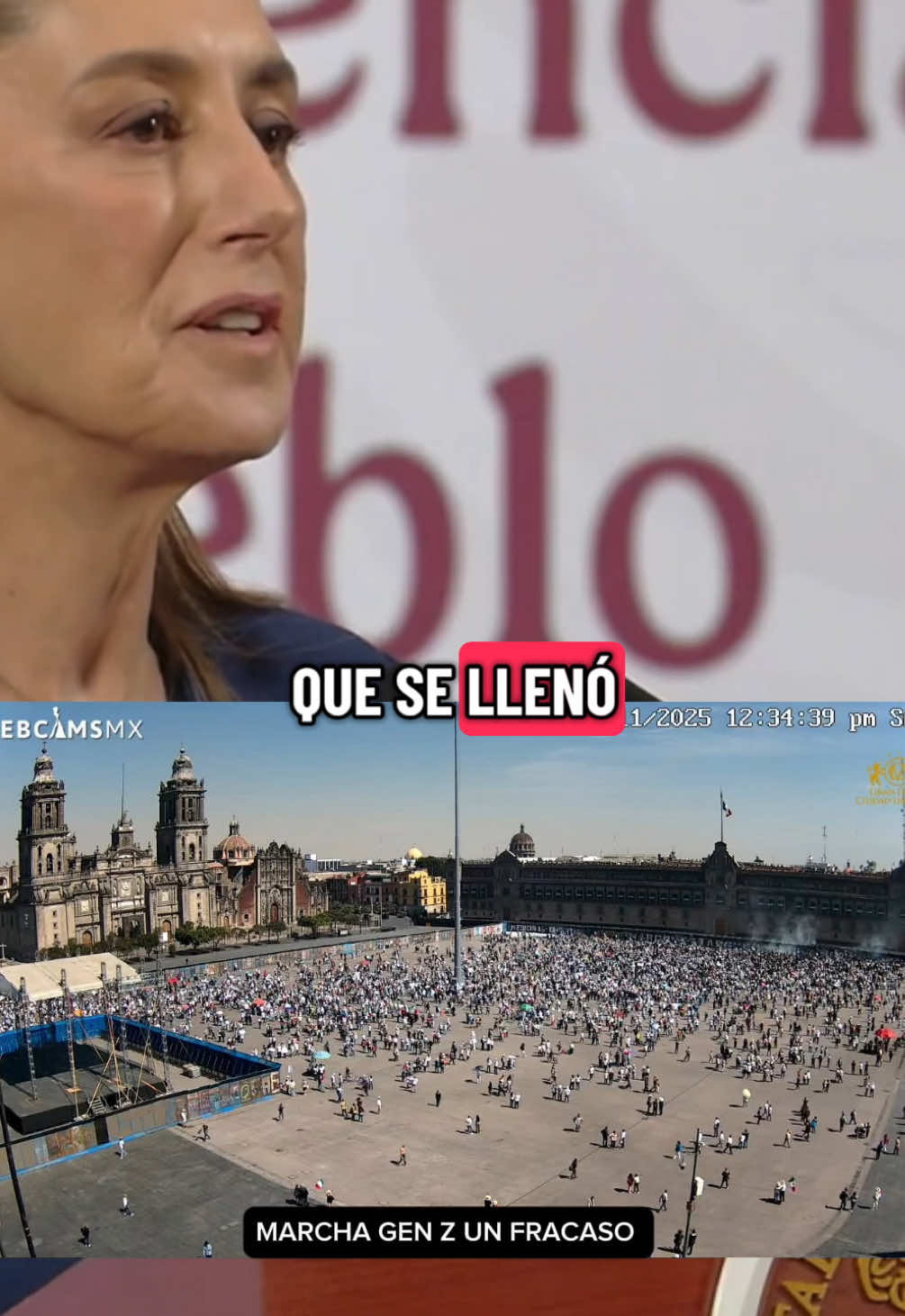 Después del fracaso de intentar llenar el zócalo la marcha de la generación Z, la presidenta compara con el éxito del evento del Danzón de la CDMX. #genz #generacionz #zocalo #cdmx #parati 