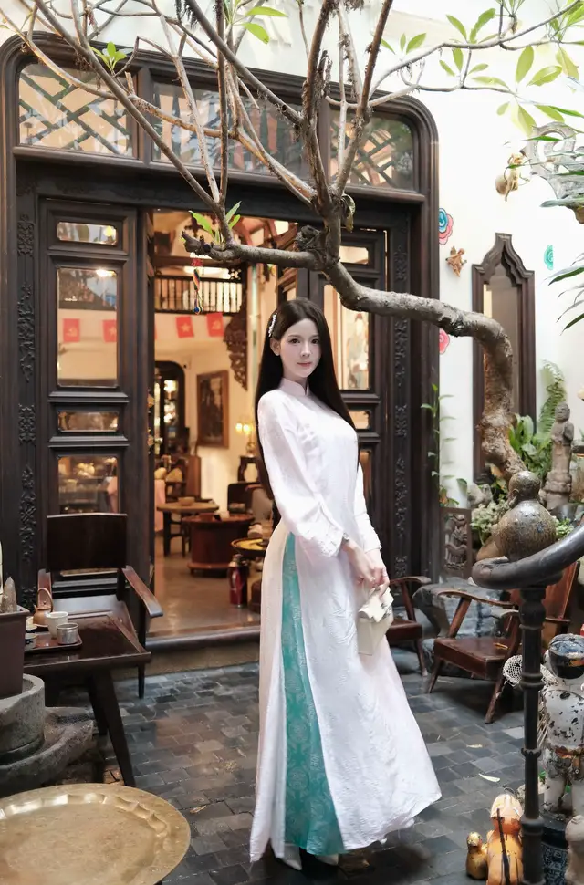 Các nàng thơ tới quán này chụp áo dài lẹ , 2 hôm nữa quán chuyển đi rùi #fyp #trend #viral #aodai 