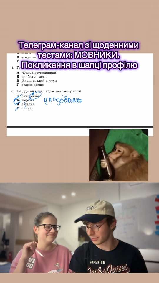Покликання на телеграм-канал зі щоденними тестами нмт з мови — у  шапці профілю 🍒#livehighlights #tiktoklive 
