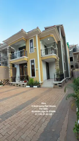 Kira 4 Bedrooms Flat House For Sale At 660m Ugx or $184k ☎️0755515243 It has 4 Bedrooms,5 bathrooms,a terrace,living room and dining room,a modern kitchen,ample parking space,it’s wall fenced and within a prime developed neighborhood. #foryou #foryoupage #fyp #trendingvideo 