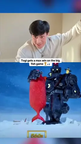 Togi gets a max win on the big fish game 🏆🎣 #kickstreaming #togi 