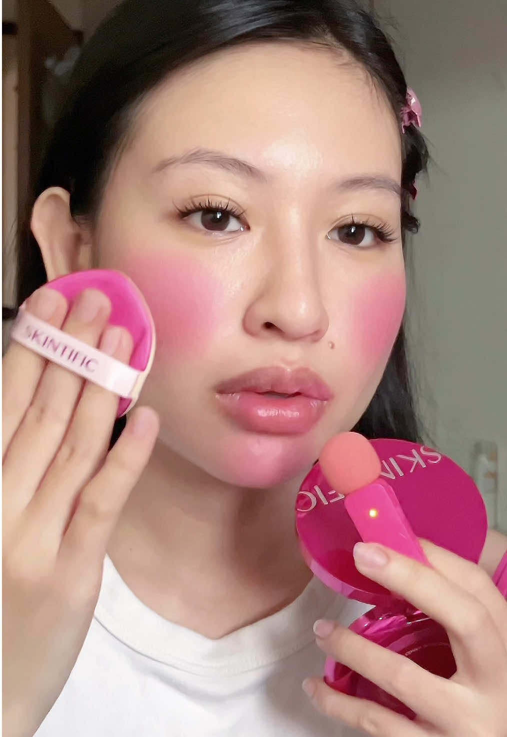 may pink pala na skintific cushion ganda coverage ah pati glow #pinkcushion #cushion #beautyph #makeupph #newproductlaunch 