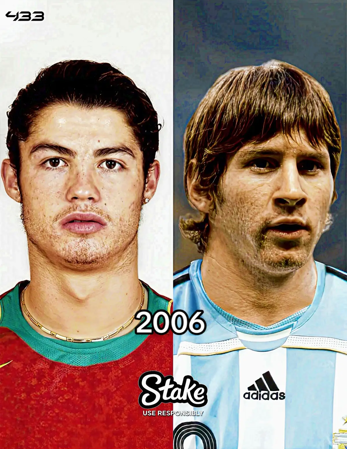 One more time… **Messi and Ronaldo at the 2026 World Cup.** 🐐✨ 𝟚𝟘𝟚𝟞 — 𝘖𝘯𝘦 𝘭𝘢𝘴𝘵 𝘥𝘢𝘯𝘤𝘦. 🕺🪩 Two legends. Two careers that defined a generation. **6 billion people watching.** 🌎👀 The *only* players in history to appear in **six World Cups** — an achievement we may never see again. This is the final chapter. This is legacy. This is football history unfolding in real time. Who will go down as the true G.O.A.T.? 🐐🔥 #ronaldo #messi #portugal #argentina #worldcup 